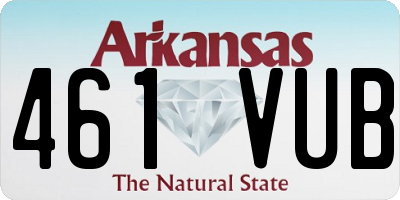 AR license plate 461VUB