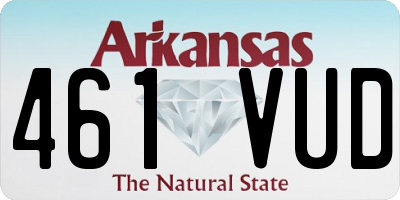 AR license plate 461VUD
