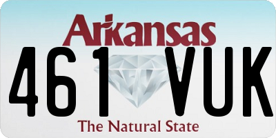 AR license plate 461VUK