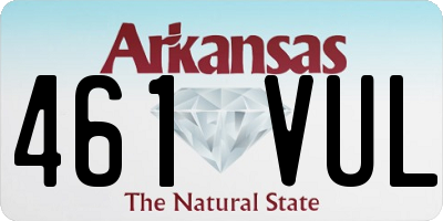 AR license plate 461VUL