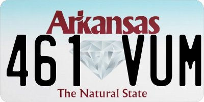AR license plate 461VUM