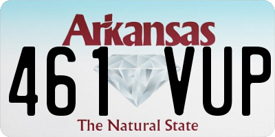 AR license plate 461VUP