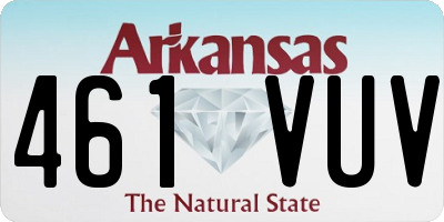 AR license plate 461VUV