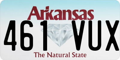 AR license plate 461VUX