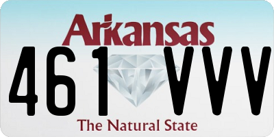 AR license plate 461VVV