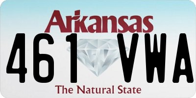 AR license plate 461VWA