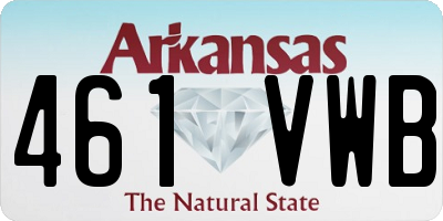 AR license plate 461VWB