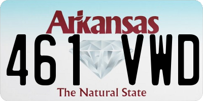 AR license plate 461VWD