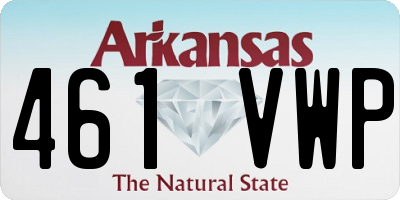 AR license plate 461VWP