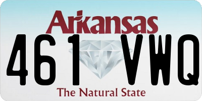 AR license plate 461VWQ