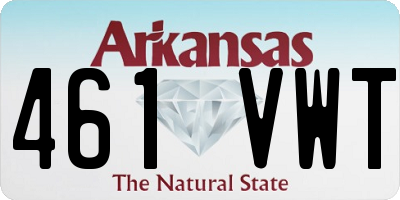 AR license plate 461VWT