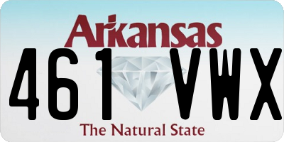 AR license plate 461VWX