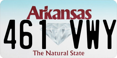 AR license plate 461VWY