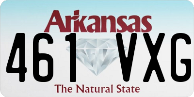 AR license plate 461VXG