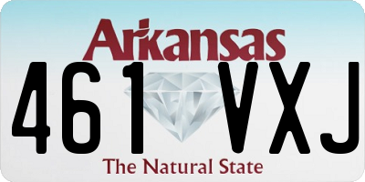 AR license plate 461VXJ