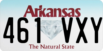 AR license plate 461VXY