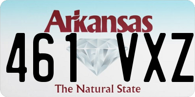 AR license plate 461VXZ