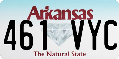 AR license plate 461VYC