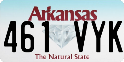 AR license plate 461VYK