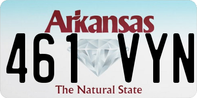 AR license plate 461VYN