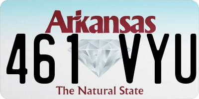 AR license plate 461VYU