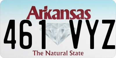AR license plate 461VYZ