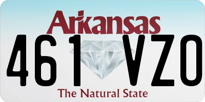 AR license plate 461VZO
