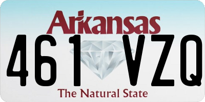 AR license plate 461VZQ
