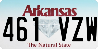 AR license plate 461VZW