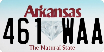 AR license plate 461WAA