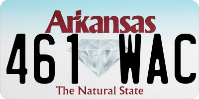 AR license plate 461WAC