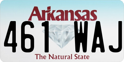 AR license plate 461WAJ