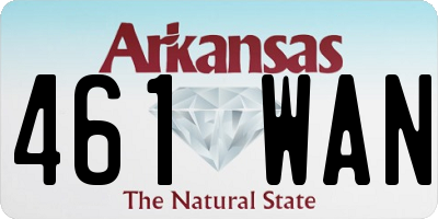 AR license plate 461WAN