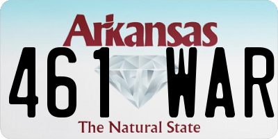 AR license plate 461WAR