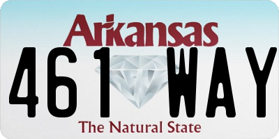 AR license plate 461WAY
