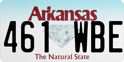 AR license plate 461WBE