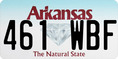 AR license plate 461WBF