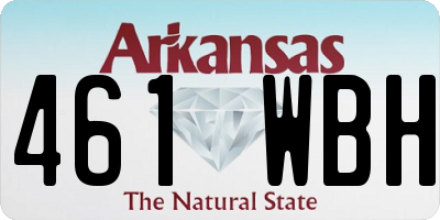 AR license plate 461WBH