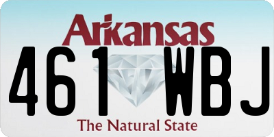 AR license plate 461WBJ