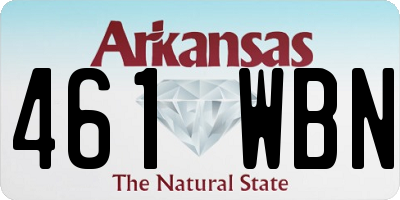 AR license plate 461WBN