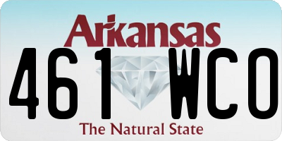 AR license plate 461WCO