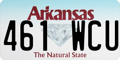 AR license plate 461WCU