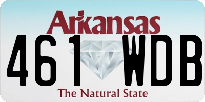AR license plate 461WDB