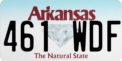 AR license plate 461WDF