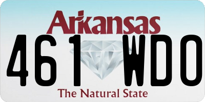 AR license plate 461WDO