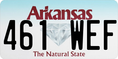 AR license plate 461WEF