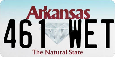 AR license plate 461WET