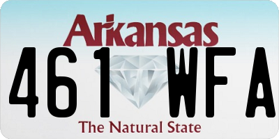 AR license plate 461WFA