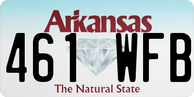 AR license plate 461WFB