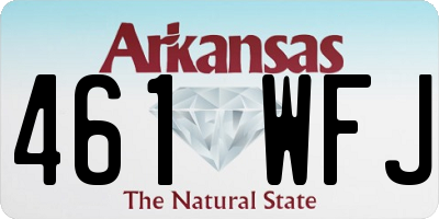 AR license plate 461WFJ